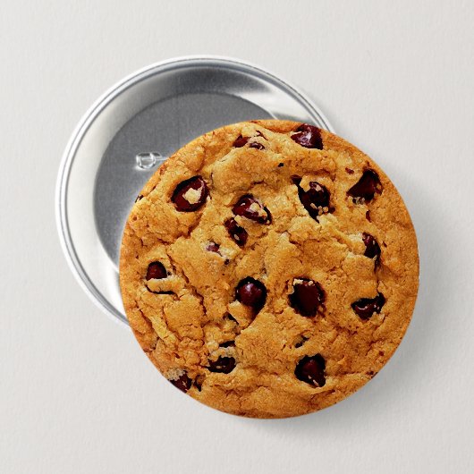 Köstliches Chocolate Chip Tollhouse Cookie Button (Vorne & Hinten)