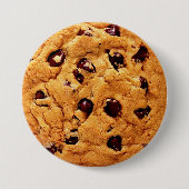 Köstliches Chocolate Chip Tollhouse Cookie Button (Vorderseite)