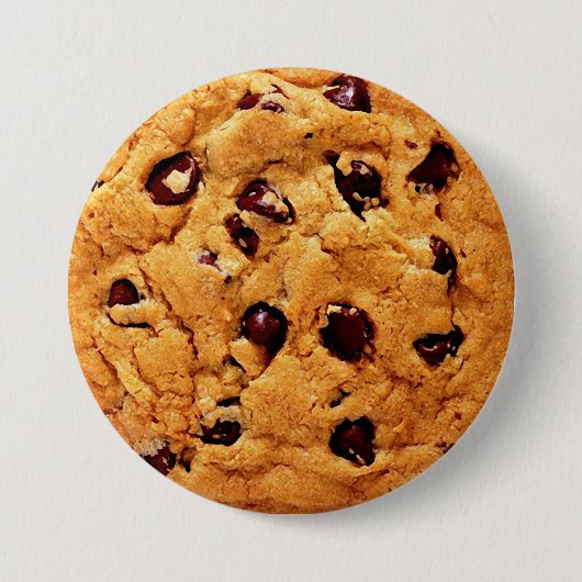Köstliches Chocolate Chip Tollhouse Cookie Button (Vorderseite)