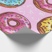 Köstliches Donut-Muster Geschenkpapier (Ecke)