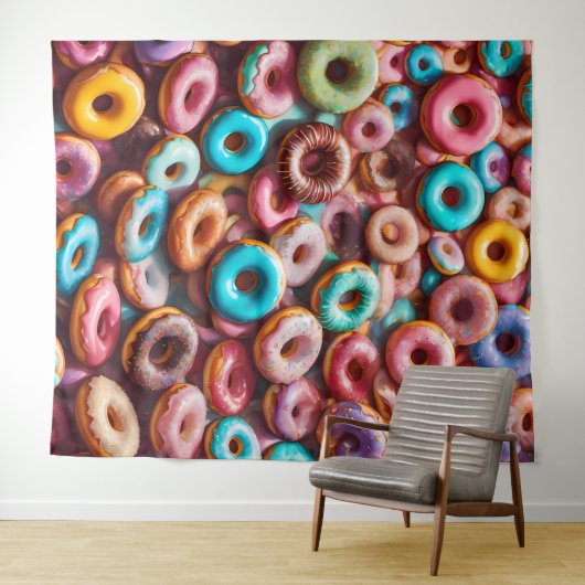 Köstliches Donut-Muster Wandteppich (Beispiel (Horizontal))