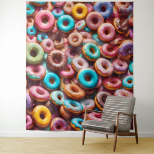 Köstliches Donut-Muster Wandteppich