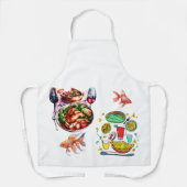 Köstliches Duo - Design für Lebensmittel und Fisch Schürze (Vorderseite)