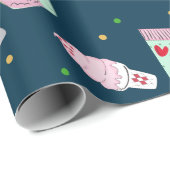 Köstliches Eiscreme-Muster-Packpapier Geschenkpapier (Rolleneckpunkt)