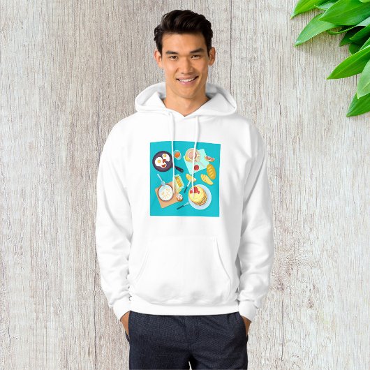 Köstliches Frühstück Pancakes Eierkuchen Kaffee Hoodie
