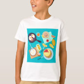 Köstliches Frühstück Pancakes Eierkuchen Kaffee T-Shirt (Vorderseite)