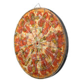 köstliches ganzes Pepperonis Jalapeno-Pizza-Foto Dartscheibe (Vorderseite rechts)