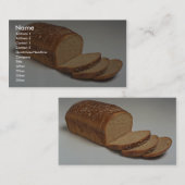 Köstliches geschnittenes Weizenbrot Visitenkarte (Vorne/Hinten)