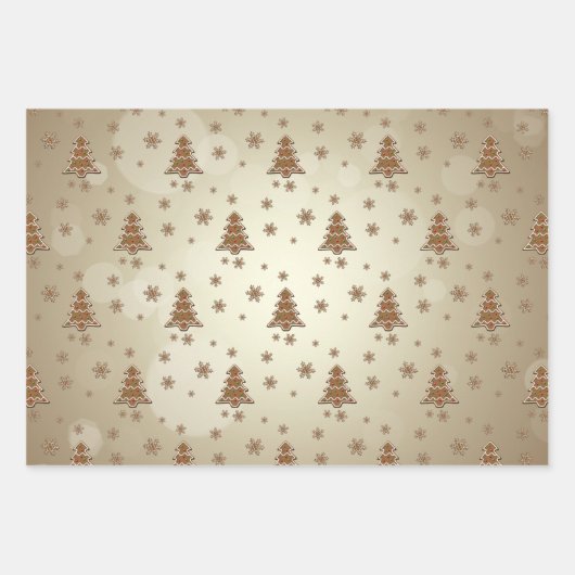 Köstliches Gingerbrot-Cookies-Muster Geschenkpapier Set (Vorderseite 3)