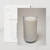 Köstliches Glas Milch Postkarte (Vorne/Hinten)