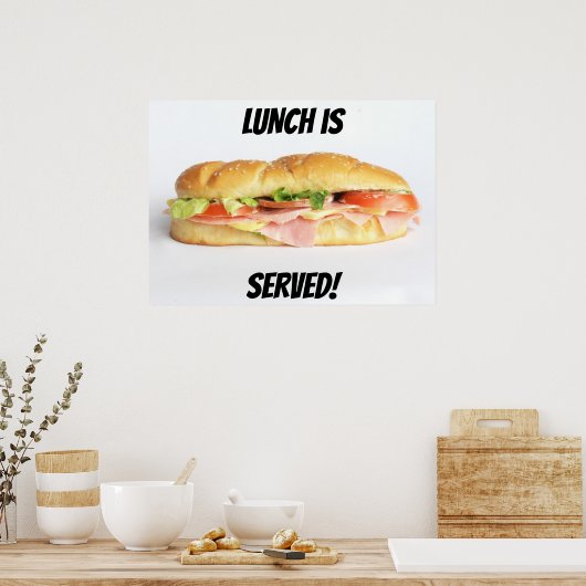 Köstliches Ham & Cheese Sub Sandwich Poster (Küche)