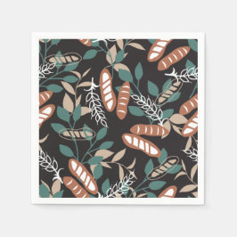 Köstliches, hausgemachtes Baguette-Brotmuster Serviette