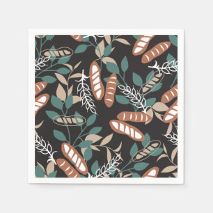 Köstliches, hausgemachtes Baguette-Brotmuster Serviette