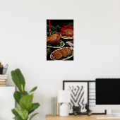 Köstliches Holiday-Rindfleisch, Braten und Steaks Poster (Heimbüro)