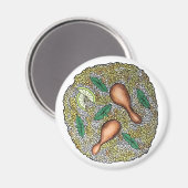 Köstliches Huhn Biryani indische Küche Magnet (Vorderseite/Rückseite)