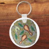 Köstliches Huhn Biryani indische Küche Schlüsselanhänger (Vorderseite)