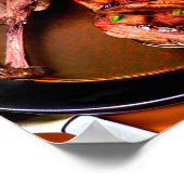 Köstliches Lamm-Lamm-Steak Poster (Ecke)