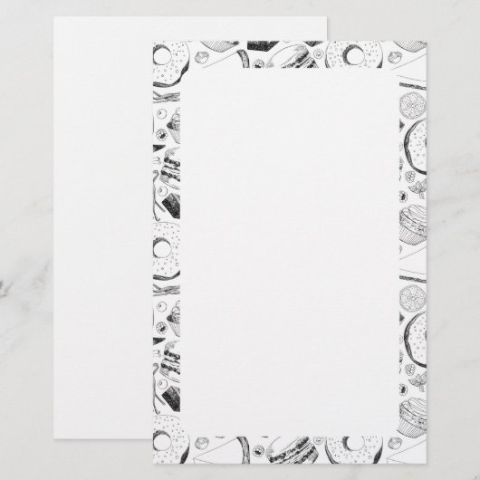 Köstliches Muster Briefpapier (Vorne/Hinten)