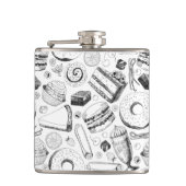 Köstliches Muster Flachmann (Vorderseite)