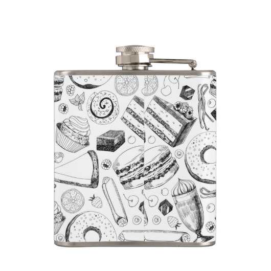 Köstliches Muster Flachmann (Rückseite)