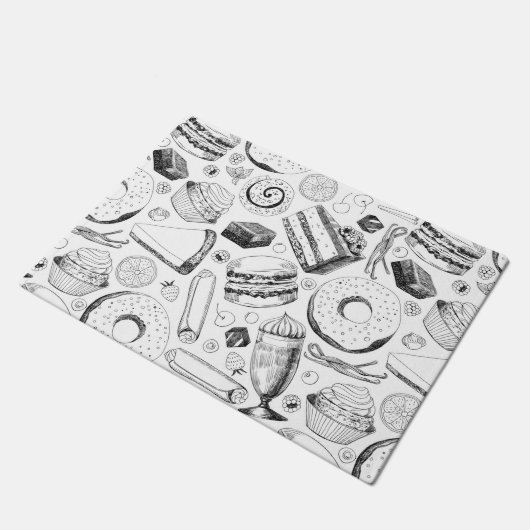 Köstliches Muster Fußmatte (Schrägansicht)