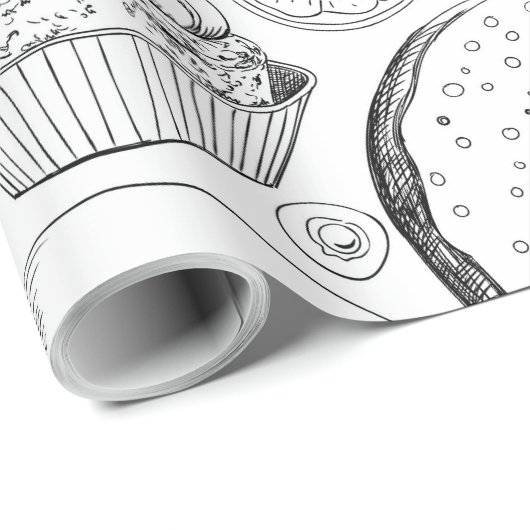 Köstliches Muster Geschenkpapier (Rolleneckpunkt)