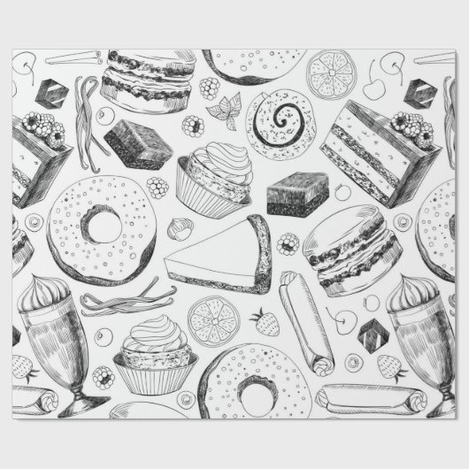 Köstliches Muster Geschenkpapier (Flach)