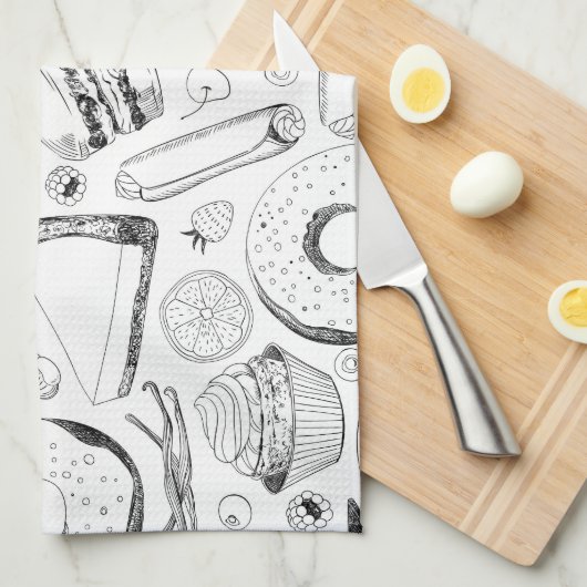 Köstliches Muster Geschirrtuch (Viertel Falte)