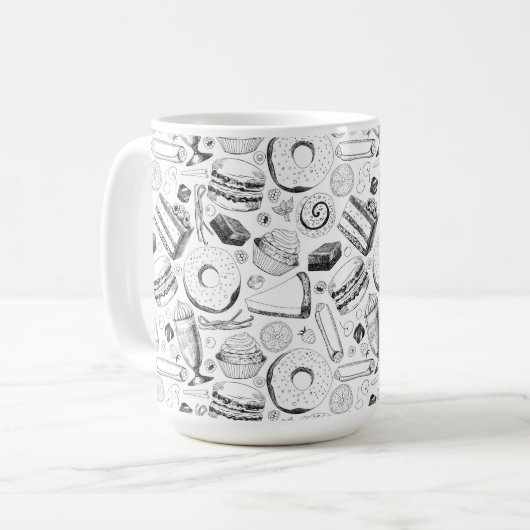 Köstliches Muster Kaffeetasse (Vorderseite Links)