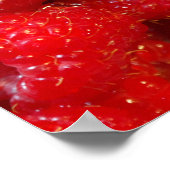 Köstliches niedliches dunkelrosa Himbeerfoto Poster (Ecke)