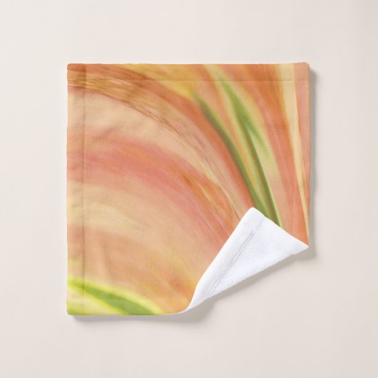 Köstliches Pfirsichdesign Badhandtuch Set (Waschlappen)