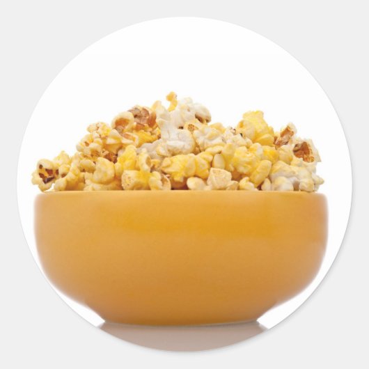 Köstliches Popcorn Runder Aufkleber (Vorderseite)
