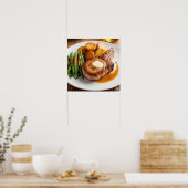 Köstliches Pork Chop Dinner Design Poster (Küche)