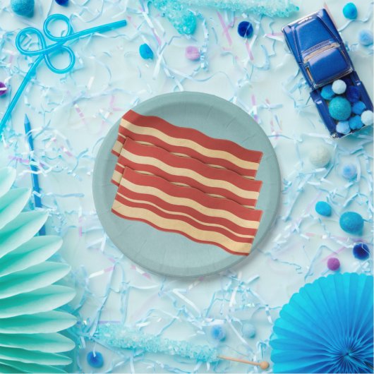 Köstliches Retro-Bacon Pappteller (Party)