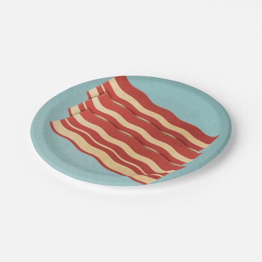Köstliches Retro-Bacon Pappteller (Schrägansicht)
