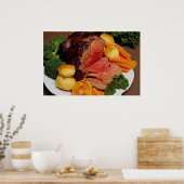 Köstliches Roastbeef Poster (Küche)