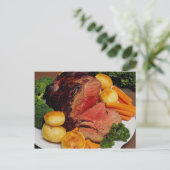 Köstliches Roastbeef Postkarte (Stehend Vorderseite)
