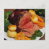 Köstliches Roastbeef Postkarte (Vorderseite)