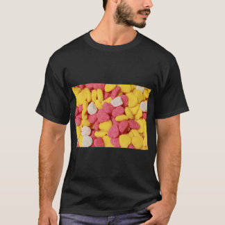 Köstliches Rosa und gelbe Bonbons T-Shirt
