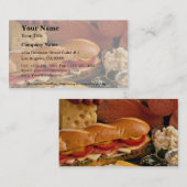 Köstliches U-Boot-Sandwich mit Fleisch und Käse Visitenkarte (Vorne/Hinten)