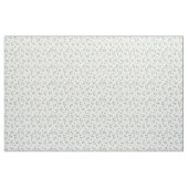 Köstliches weißes grünes Blumenmuster Stoff (Yard (91,4 cm))