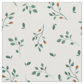 Köstliches weißes grünes Blumenmuster Stoff (Nahaufnahme)