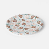 Köstliches Weizenbrotmuster Pappteller (Schrägansicht)