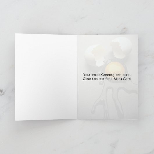 Köstliches zerbrochenes Ei Karte (Innenseite)