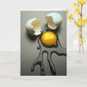Köstliches zerbrochenes Ei Karte (Gelbe Blume)