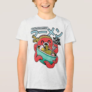Köstlichster Ramen Oktopus – Kawaii japanische Nud Tri-Blend Shirt