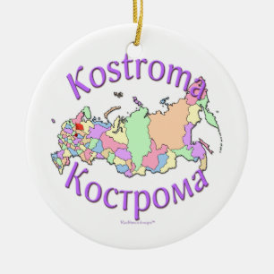 Kostroma Russland Karten-Verzierung Keramik Ornament