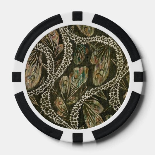 Kostüm (1938) Leaf-Pflanze Abstraktes Muster Pokerchips (Vorderseite)