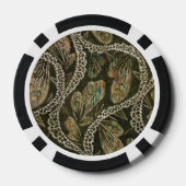 Kostüm (1938) Leaf-Pflanze Abstraktes Muster Pokerchips (Rückseite)