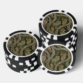 Kostüm (1938) Leaf-Pflanze Abstraktes Muster Pokerchips (Stapel)